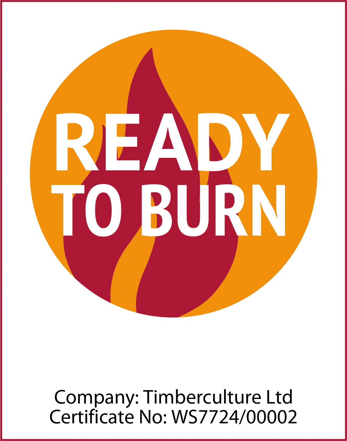 Official Ready to Burn certification mark issued to Timber Culture Ltd